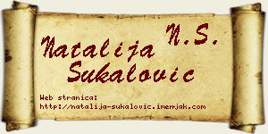 Natalija Šukalović vizit kartica